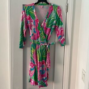 Lily Pulitzer Floral Wrap Dress size small